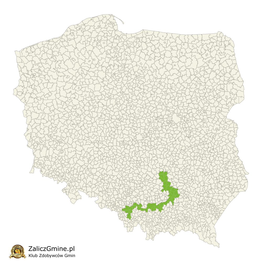 Mapa Zdobytych Gmin