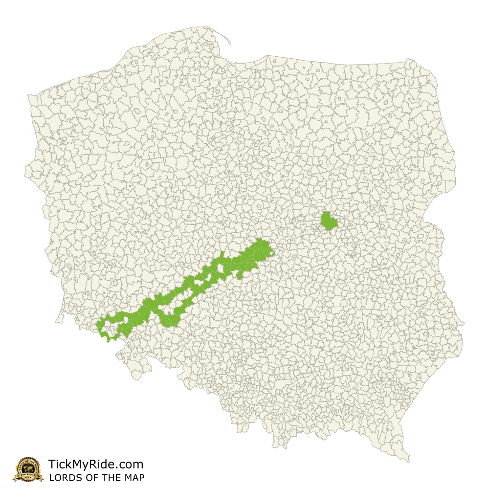 Mapa Zdobytych Gmin