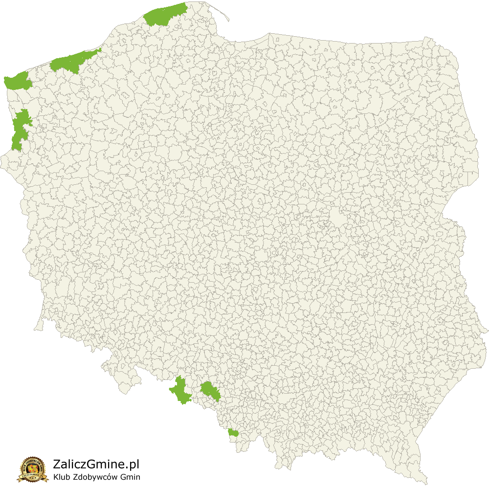 Mapa Zdobytych Gmin