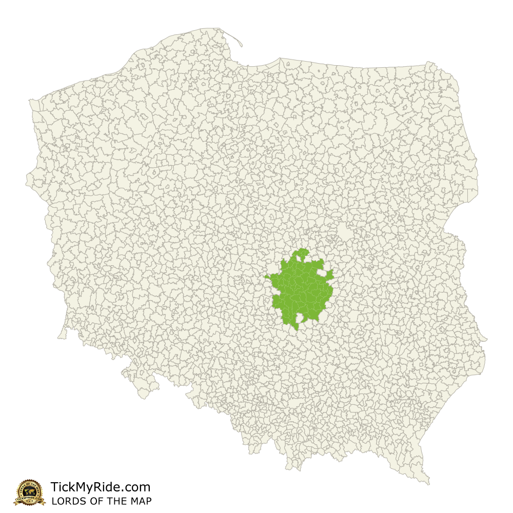 Mapa Zdobytych Gmin