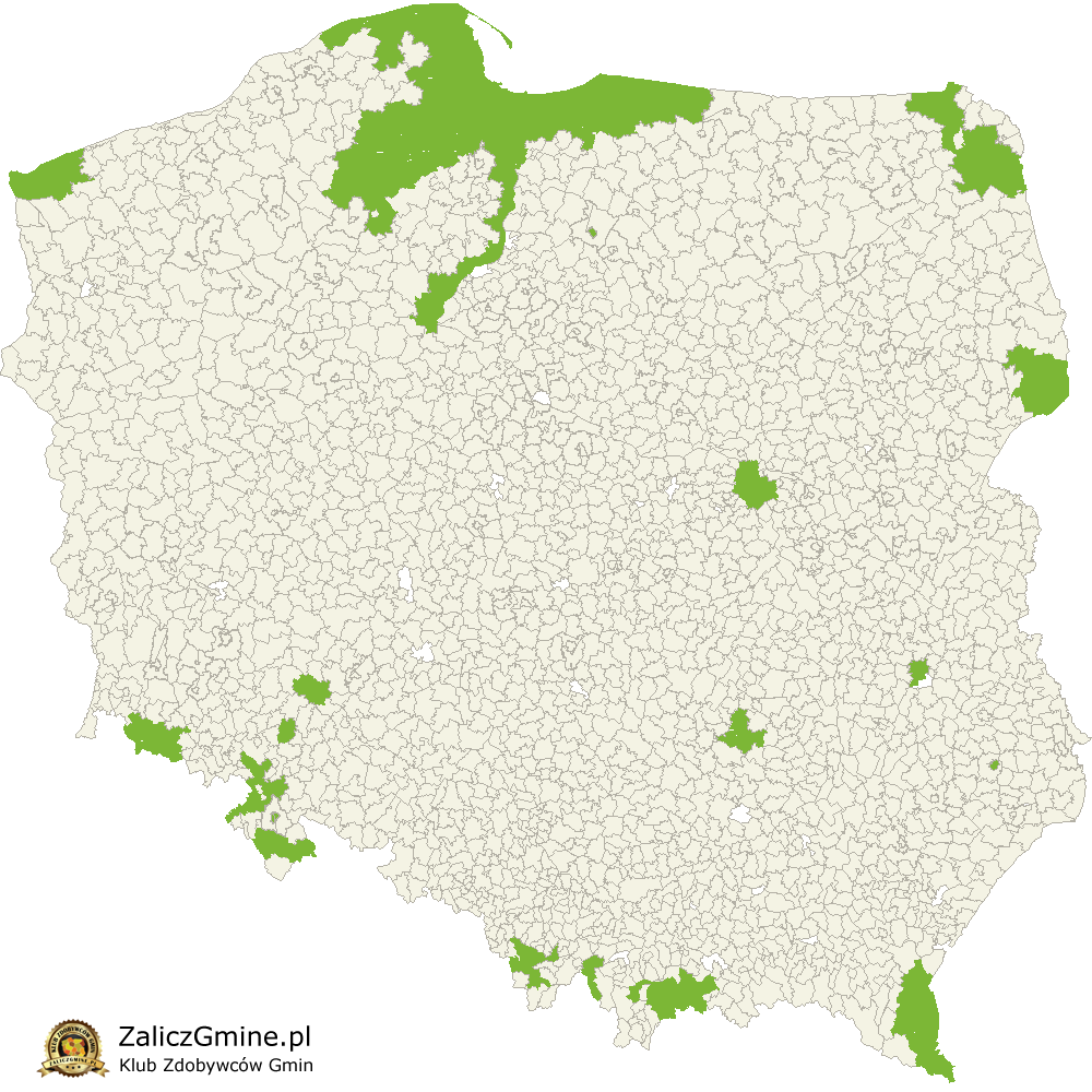Mapa Zdobytych Gmin