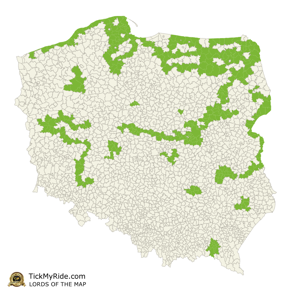 Mapa Zdobytych Gmin