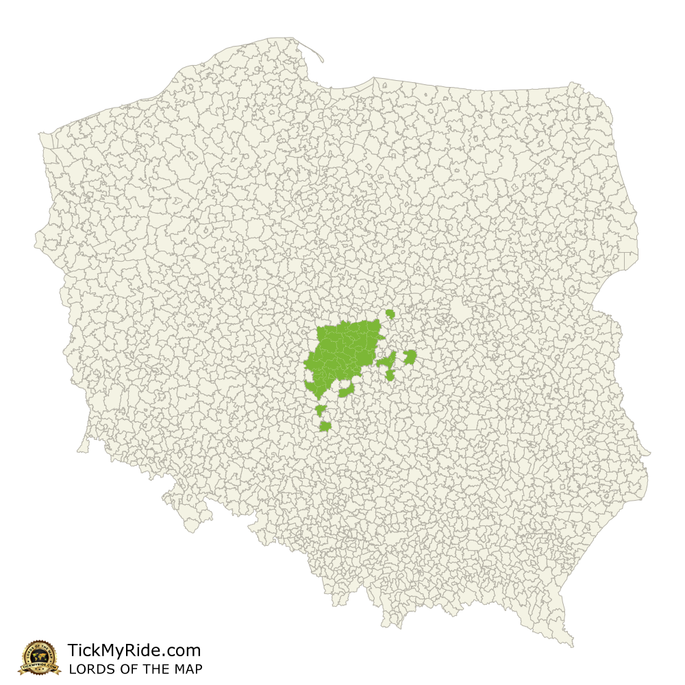 Mapa Zdobytych Gmin