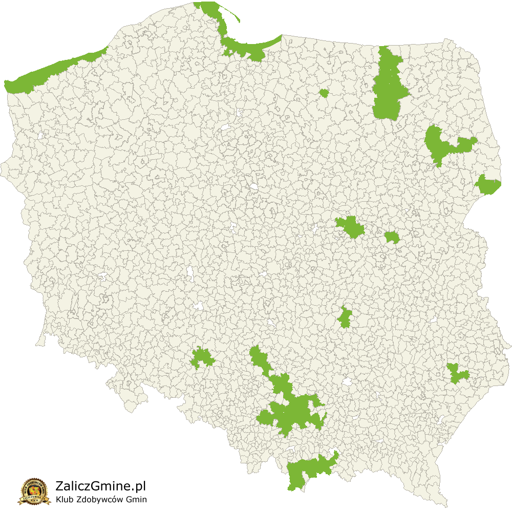 Mapa Zdobytych Gmin