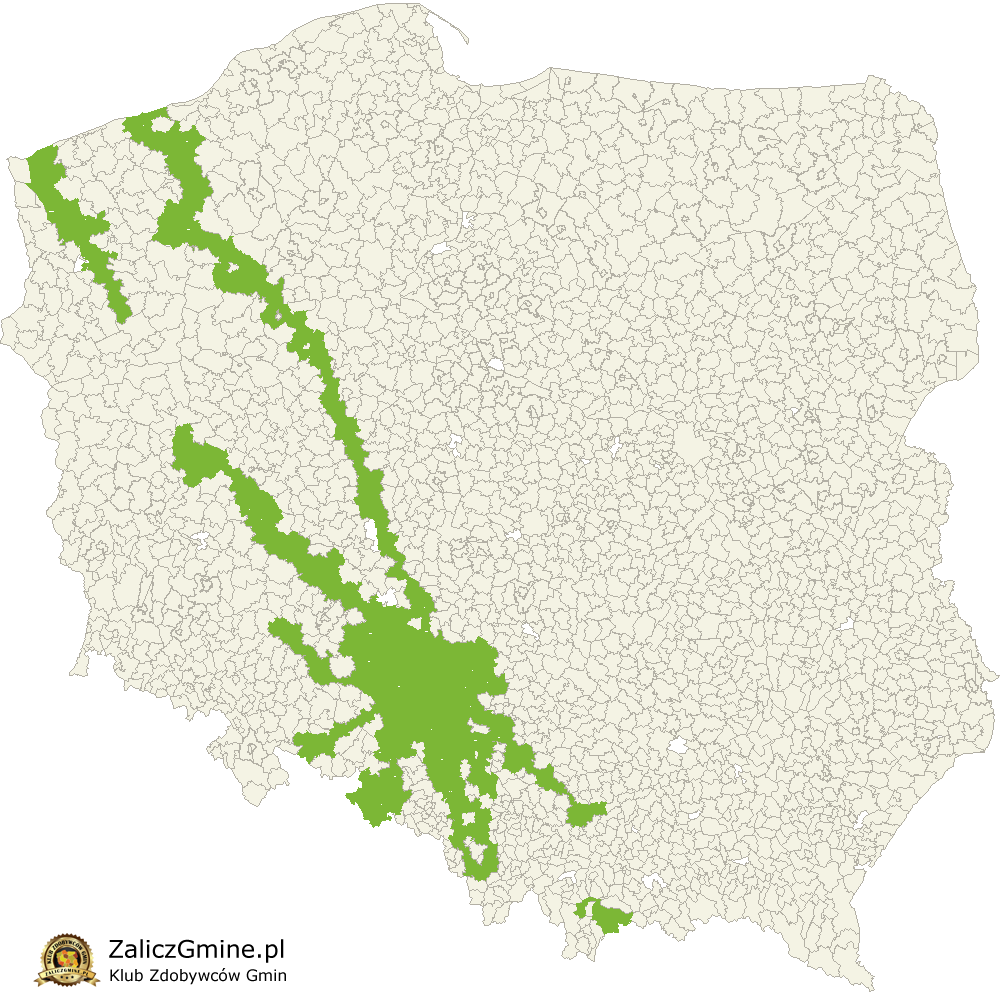 Mapa Zdobytych Gmin