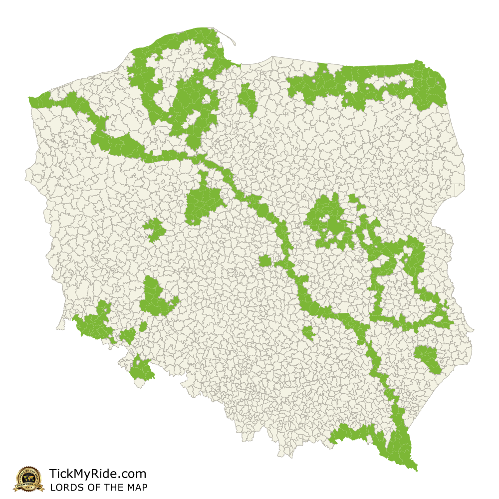 Mapa Zdobytych Gmin