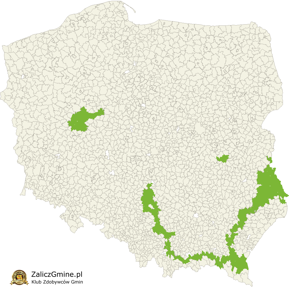 Mapa Zdobytych Gmin