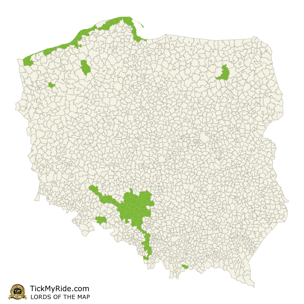 Mapa Zdobytych Gmin
