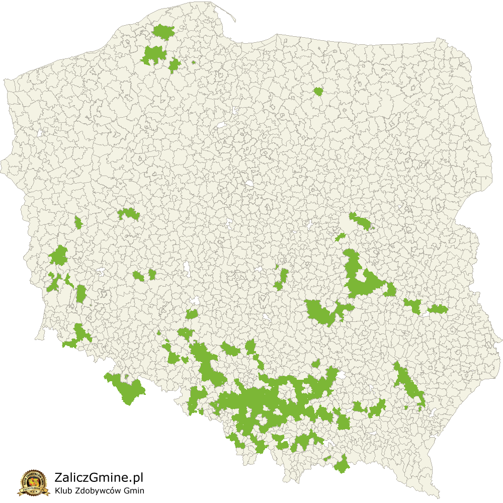 Mapa Zdobytych Gmin