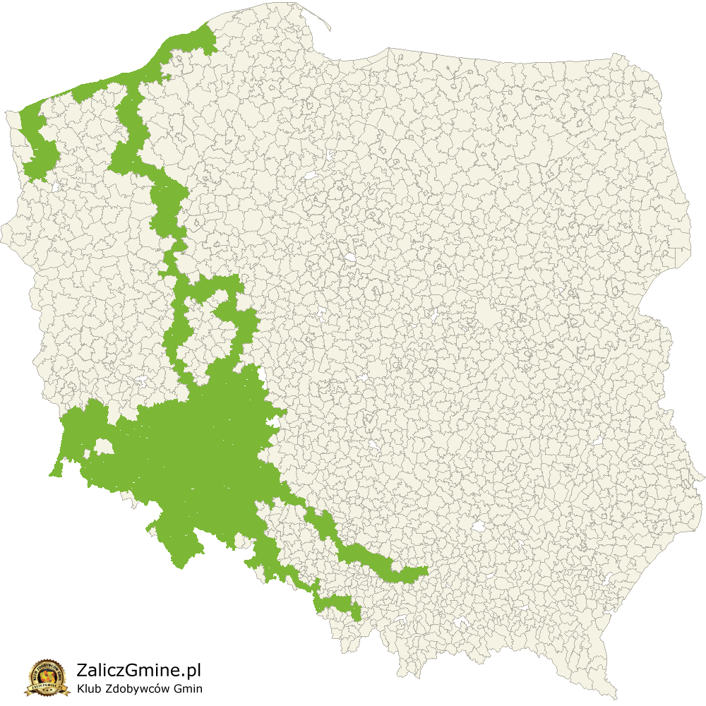 Mapa Zdobytych Gmin
