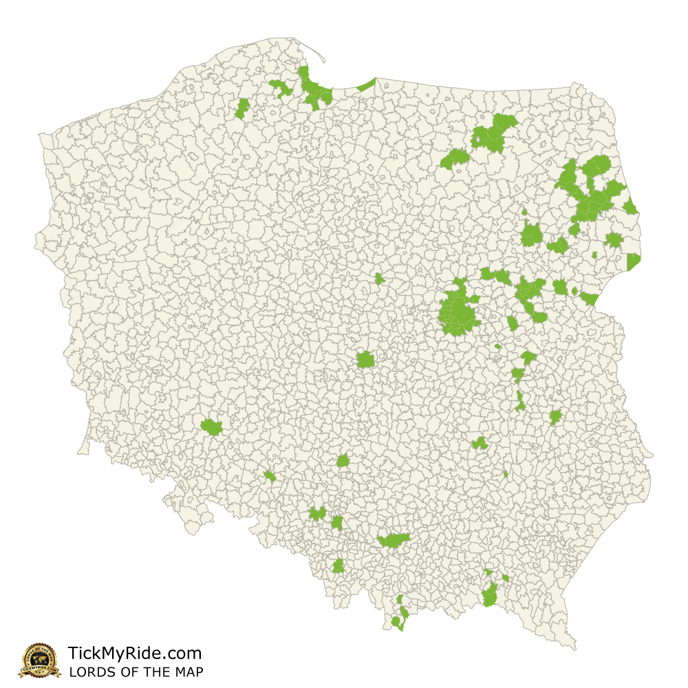 Mapa Zdobytych Gmin