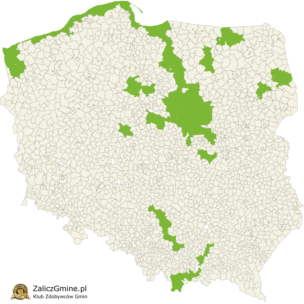 Mapa Zdobytych Gmin