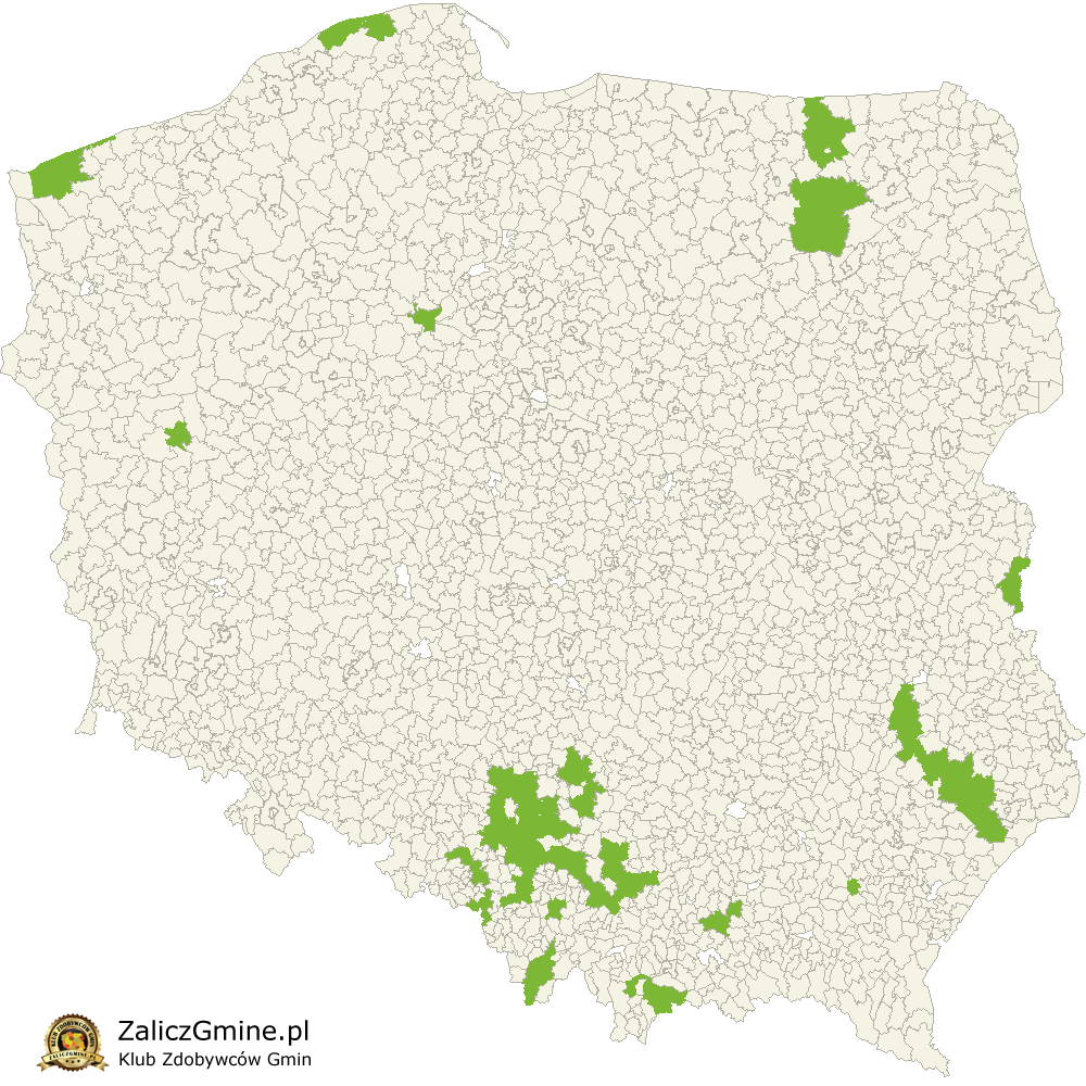 Mapa Zdobytych Gmin