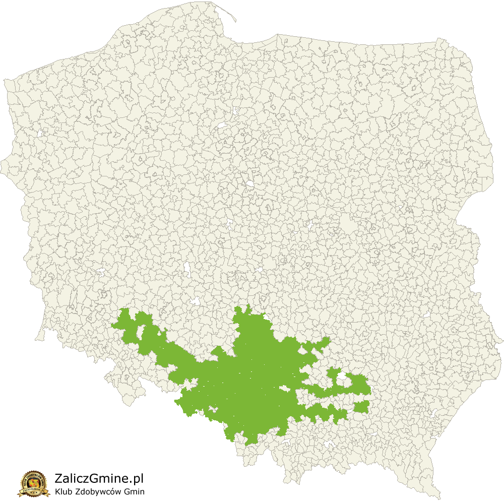 Mapa Zdobytych Gmin