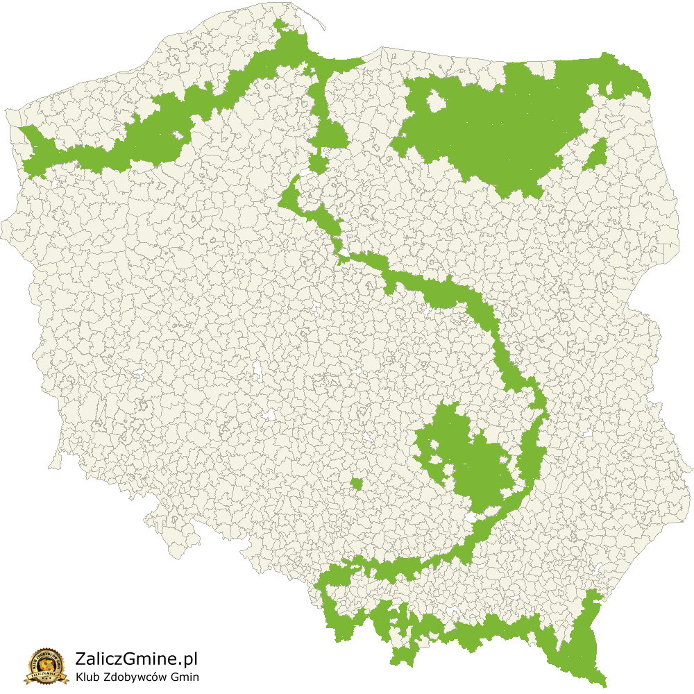 Mapa Zdobytych Gmin