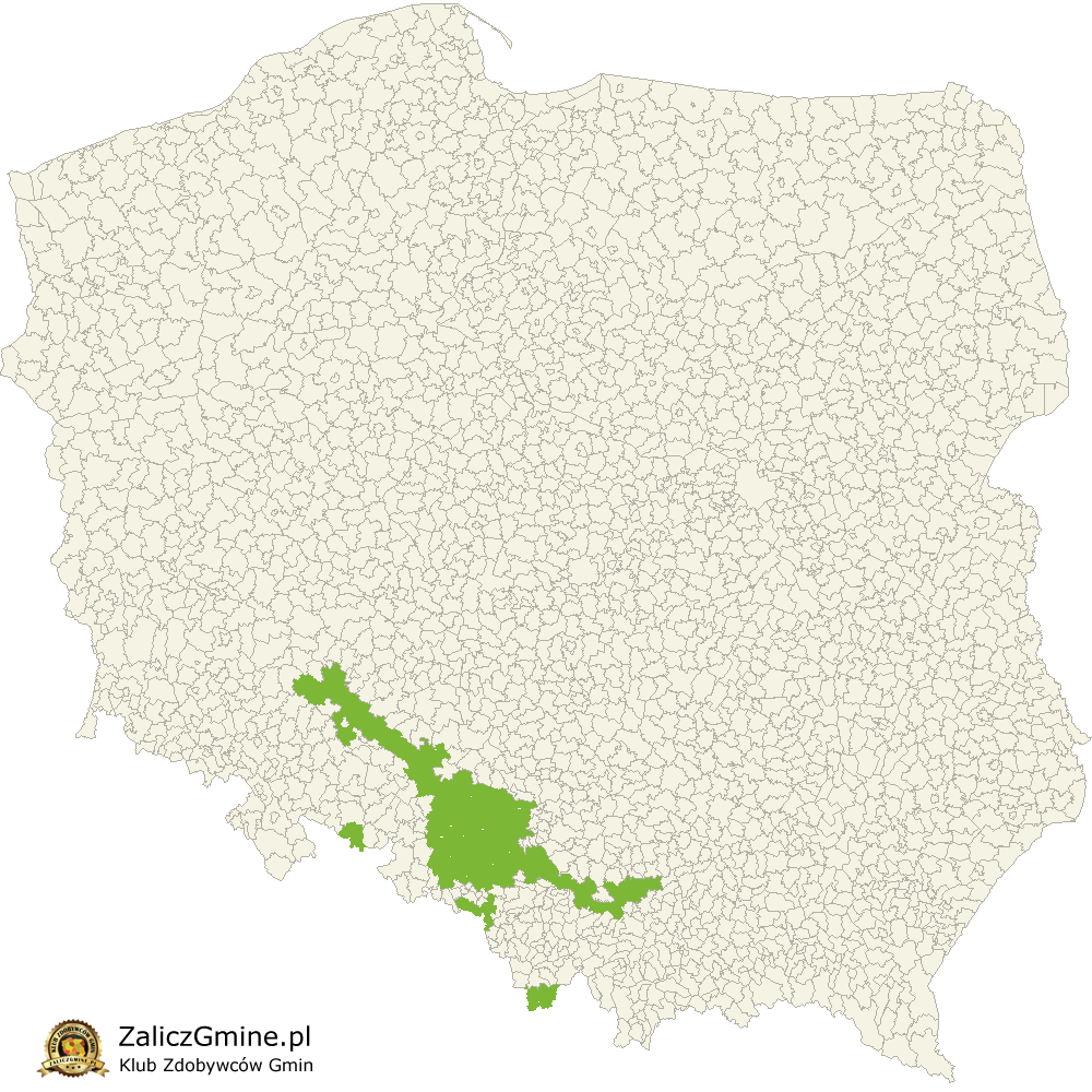 Mapa Zdobytych Gmin