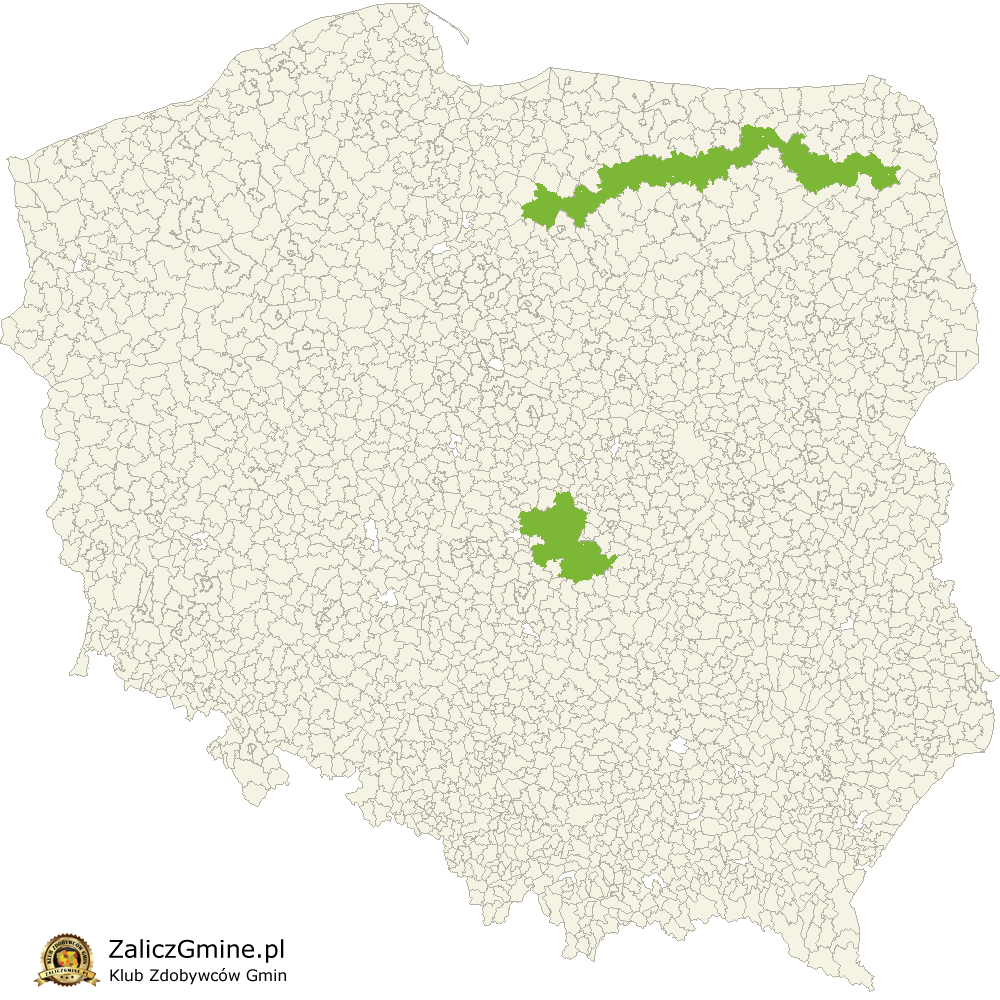 Mapa Zdobytych Gmin