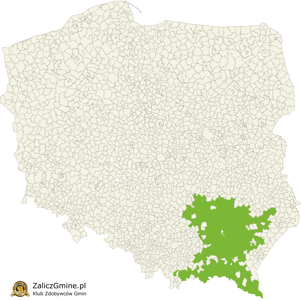 Mapa Zdobytych Gmin