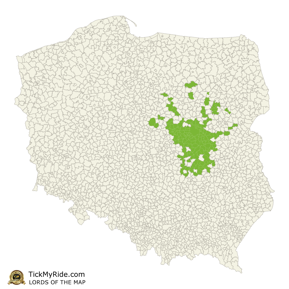 Mapa Zdobytych Gmin