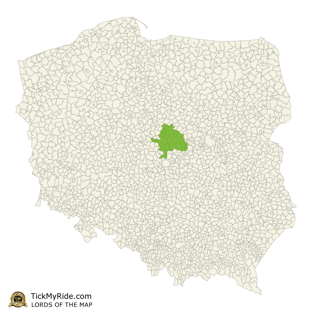 Mapa Zdobytych Gmin