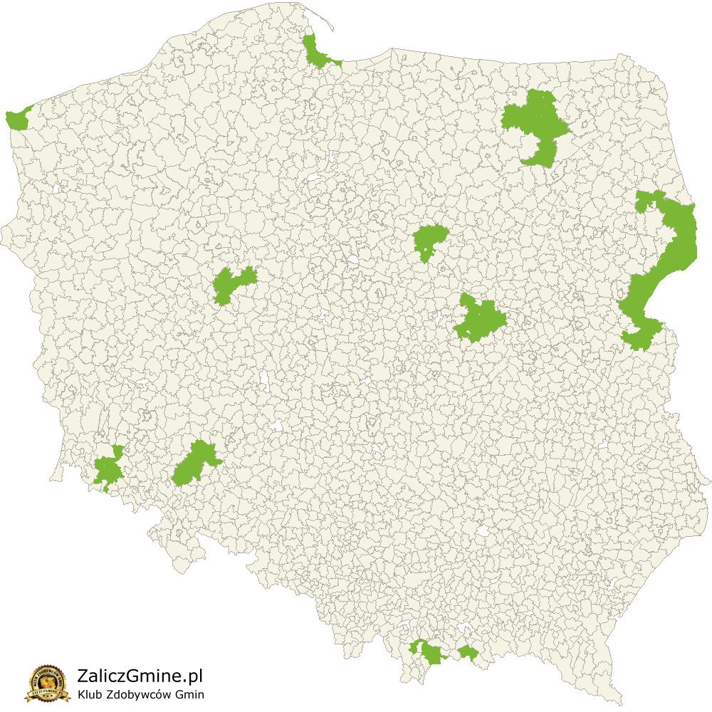Mapa Zdobytych Gmin