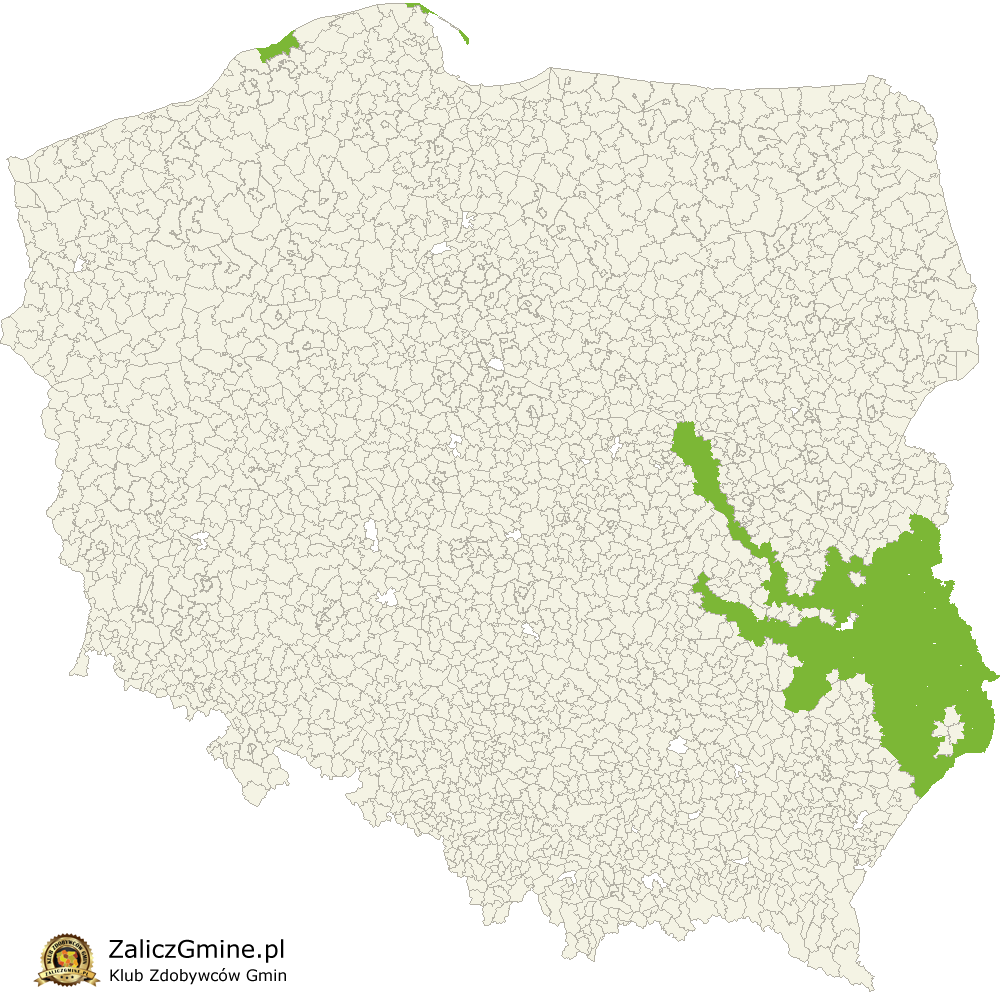 Mapa Zdobytych Gmin