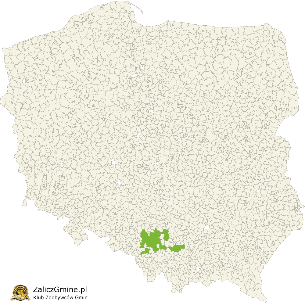 Mapa Zdobytych Gmin