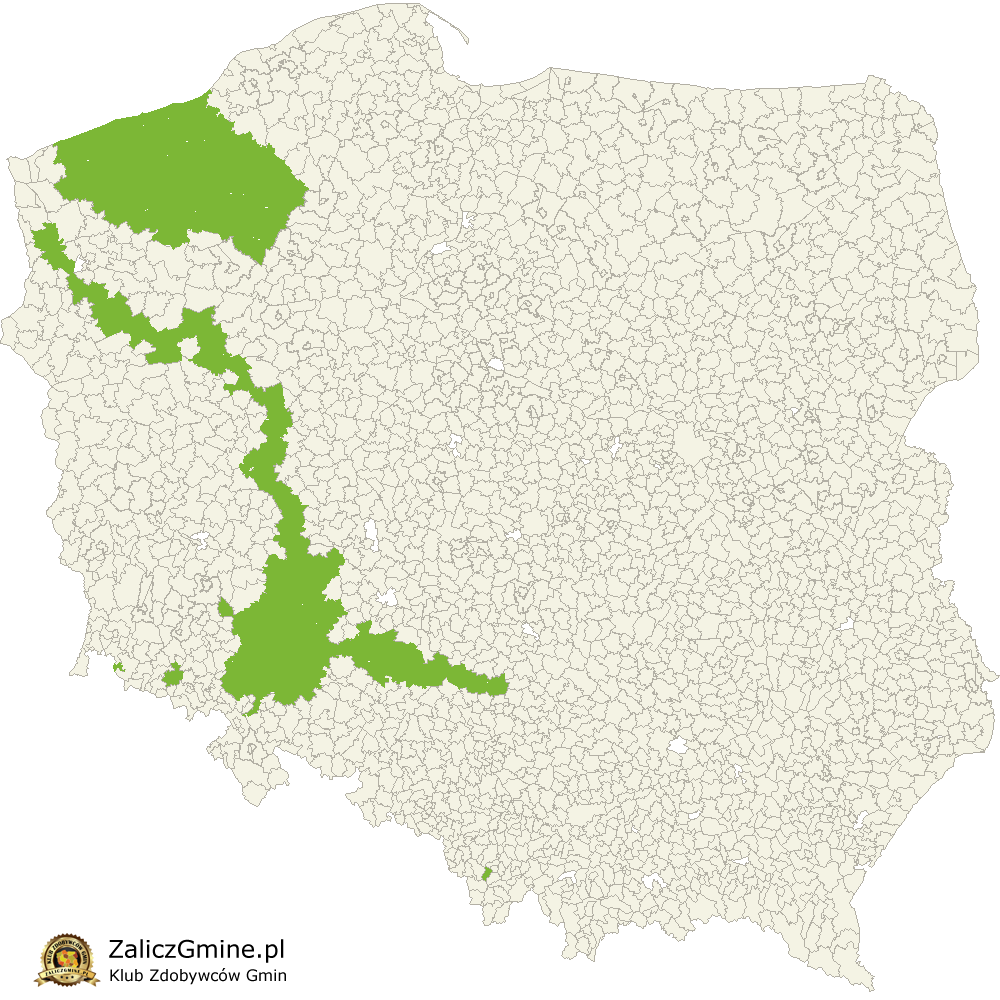 Mapa Zdobytych Gmin