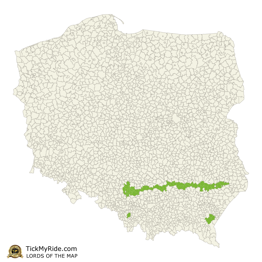 Mapa Zdobytych Gmin