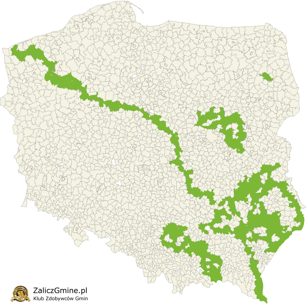 Mapa Zdobytych Gmin