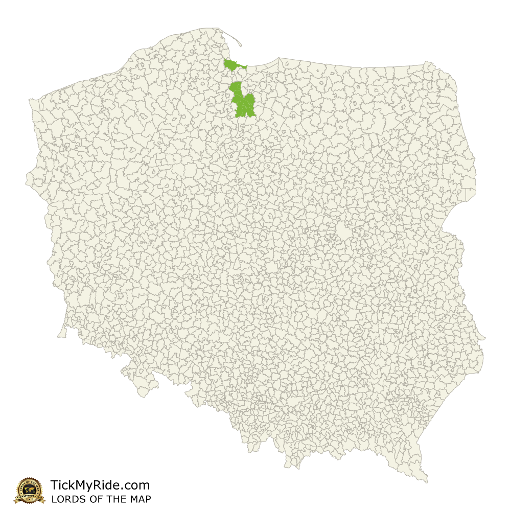 Mapa Zdobytych Gmin