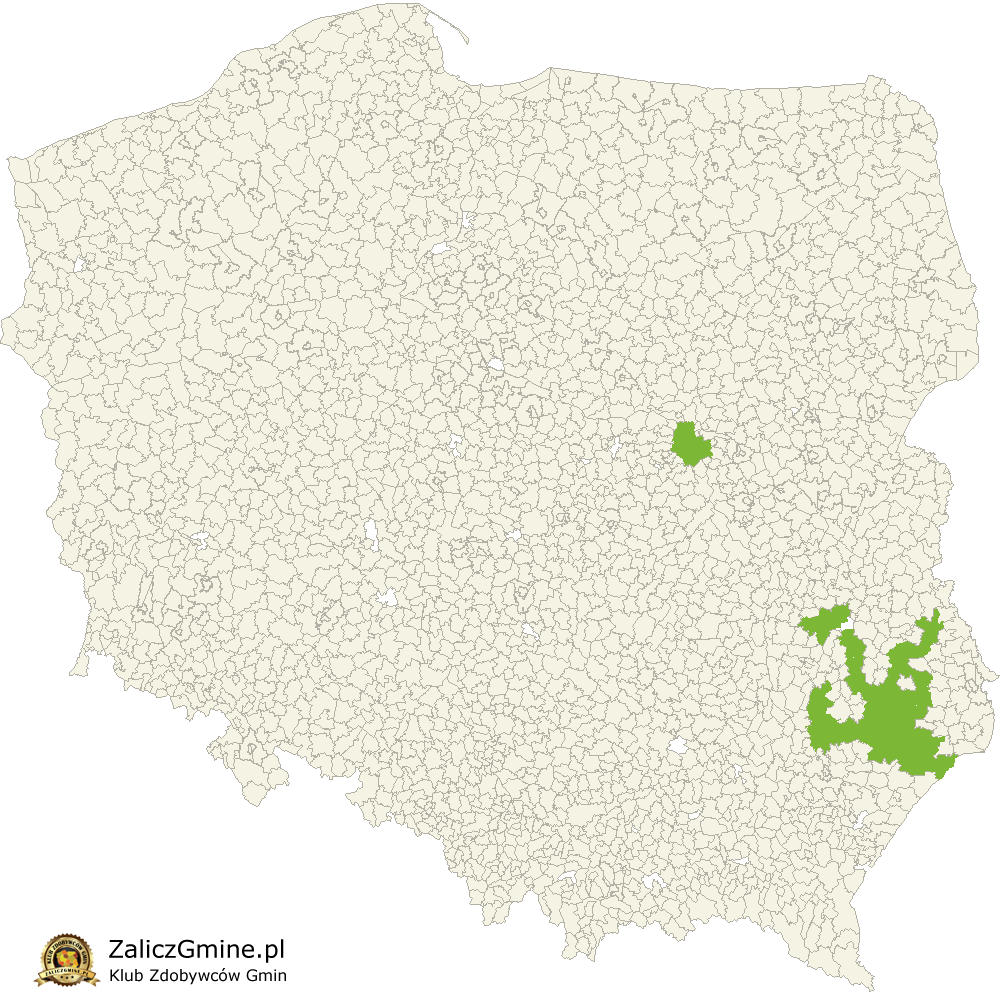 Mapa Zdobytych Gmin