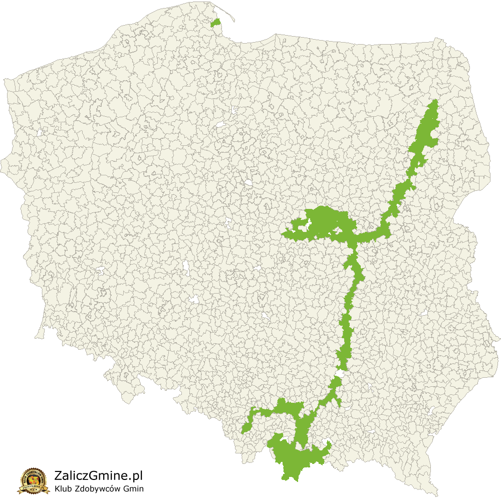 Mapa Zdobytych Gmin