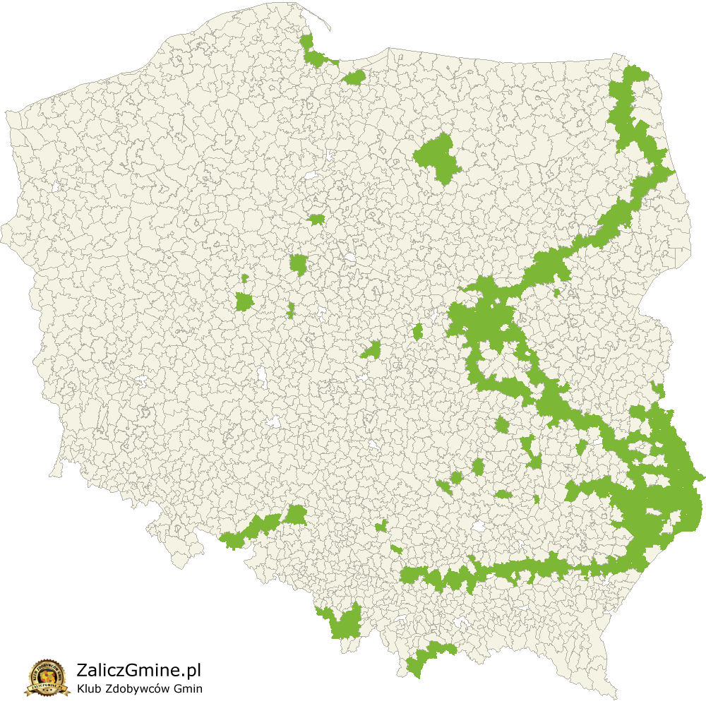 Mapa Zdobytych Gmin
