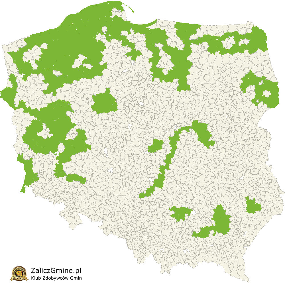 Mapa Zdobytych Gmin