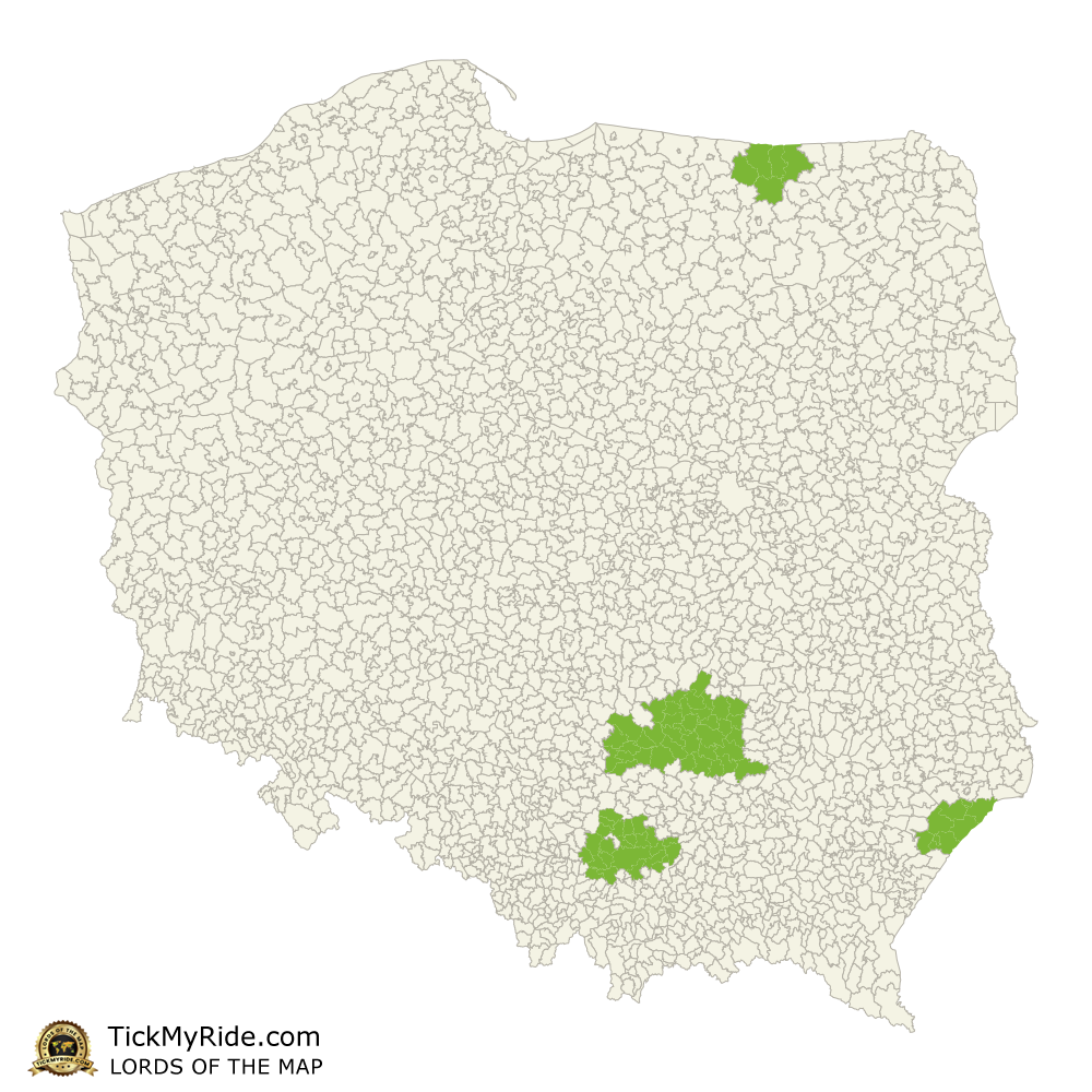 Mapa Zdobytych Gmin