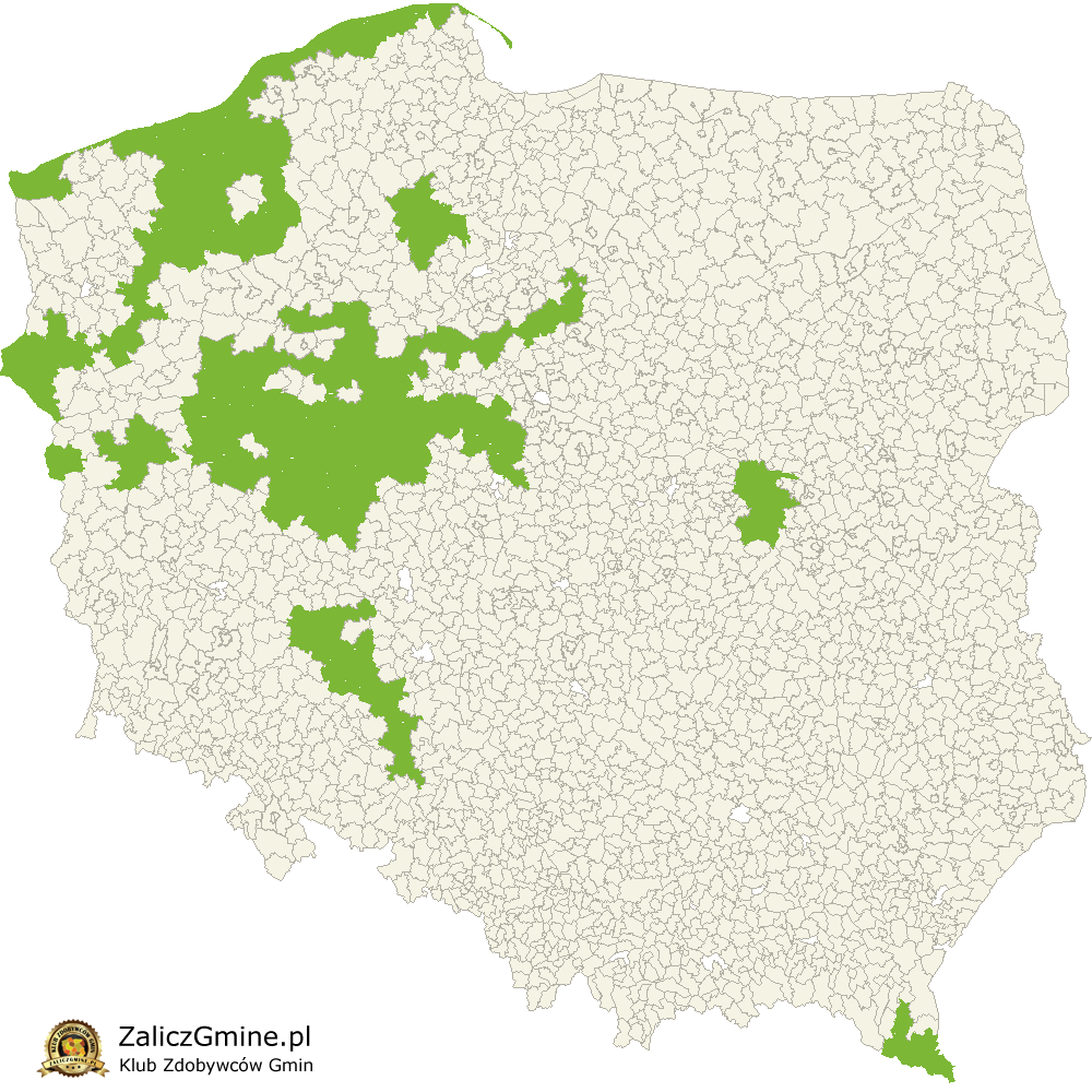Mapa Zdobytych Gmin