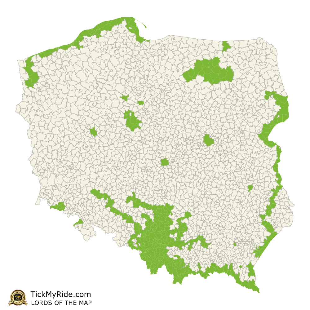 Mapa Zdobytych Gmin