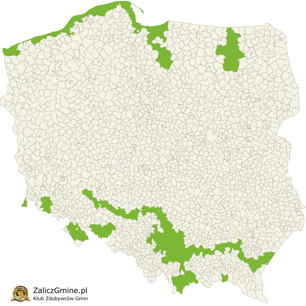 Mapa Zdobytych Gmin
