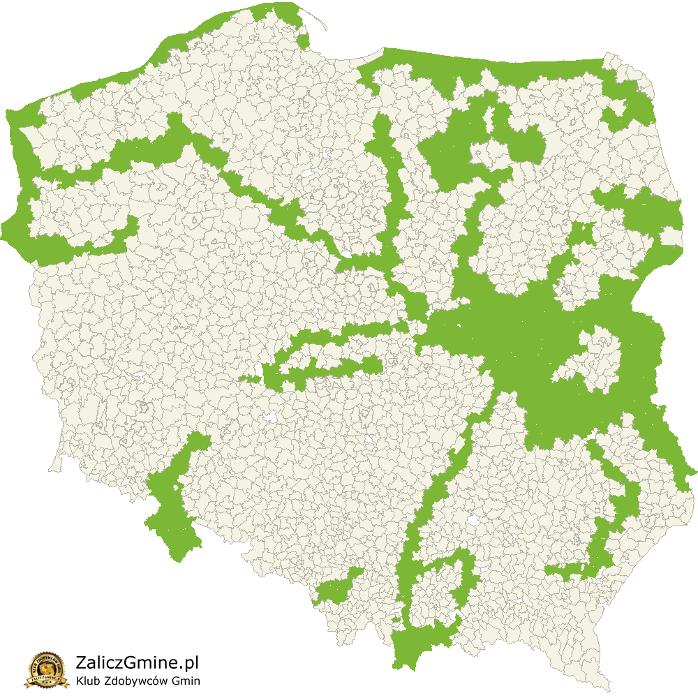 Mapa Zdobytych Gmin