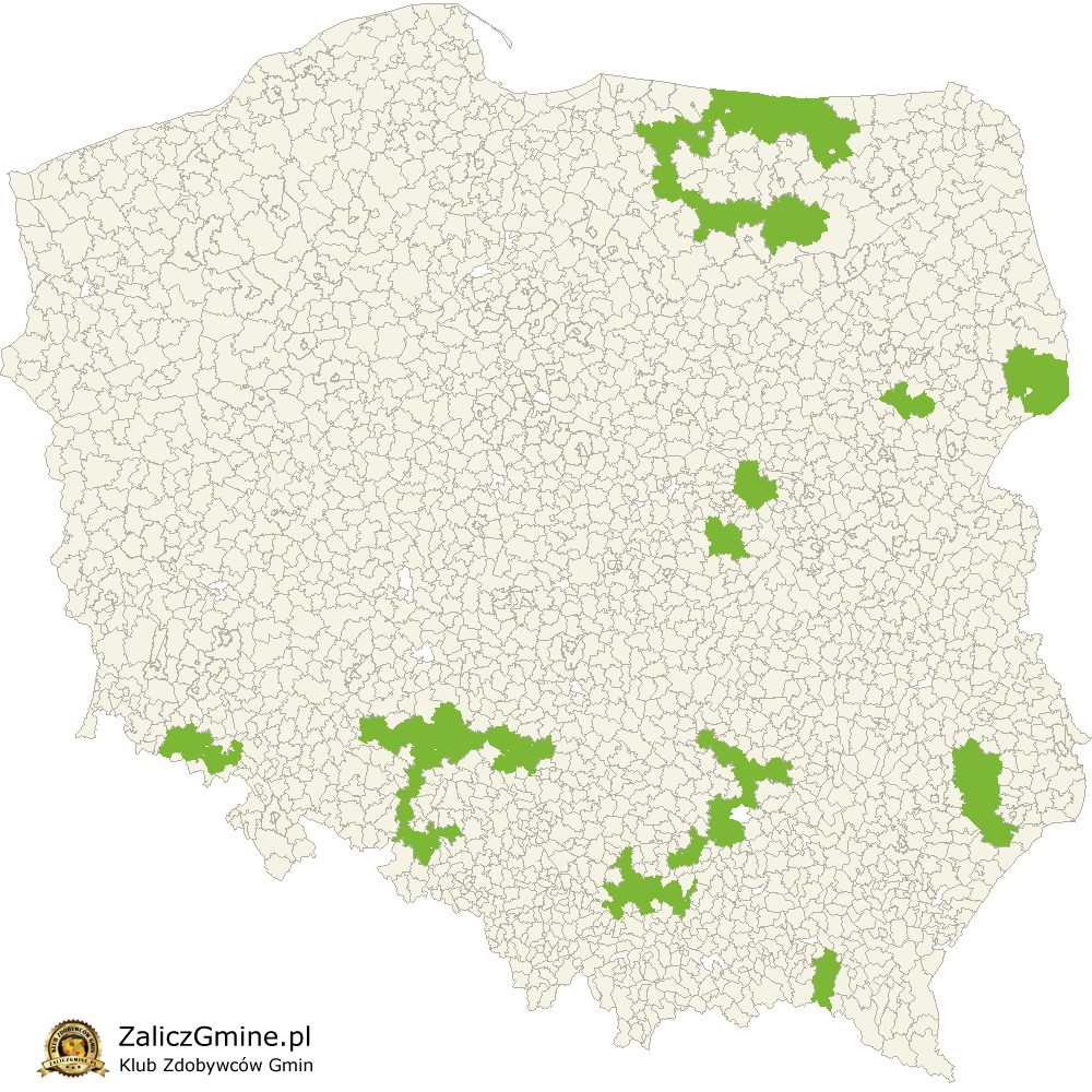 Mapa Zdobytych Gmin