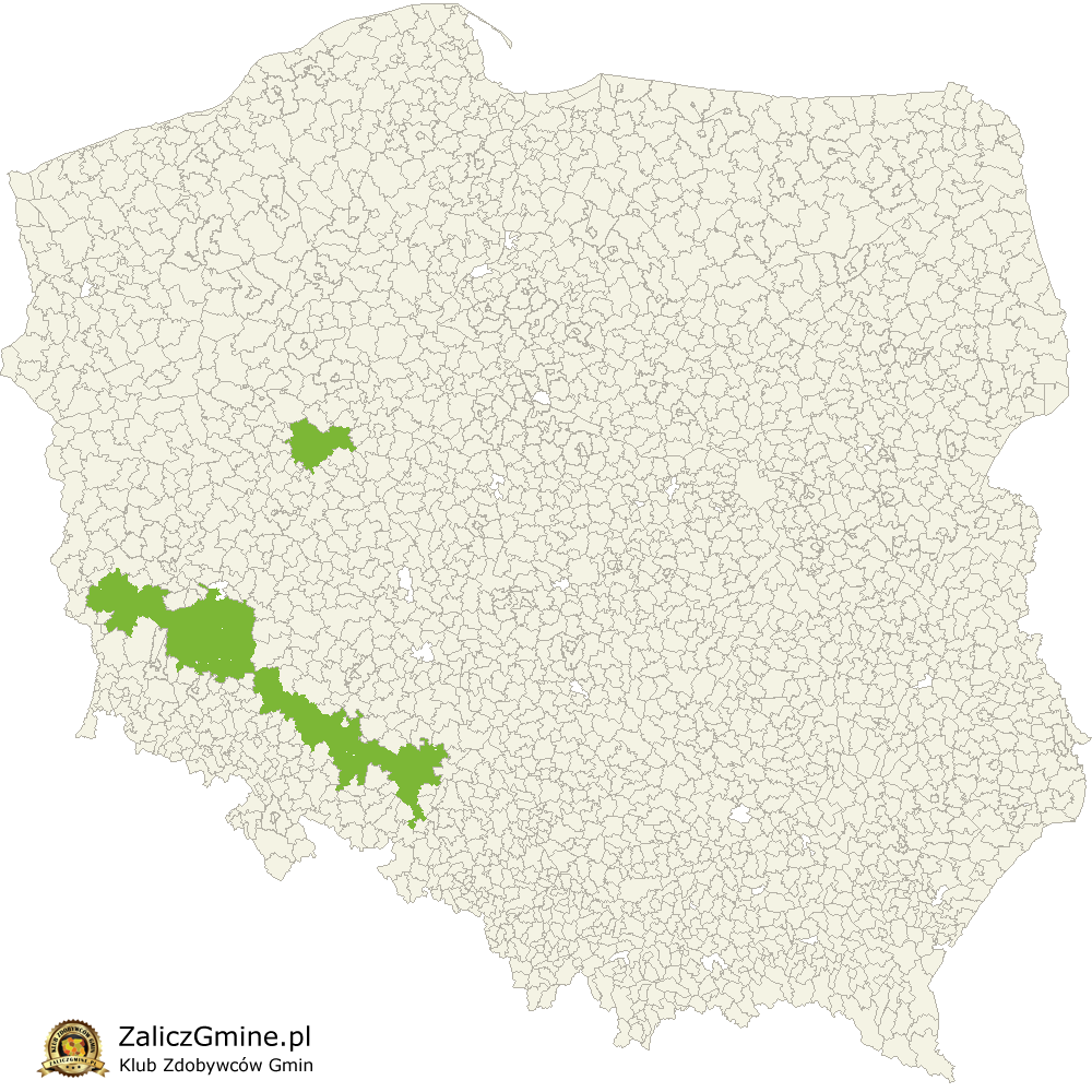 Mapa Zdobytych Gmin