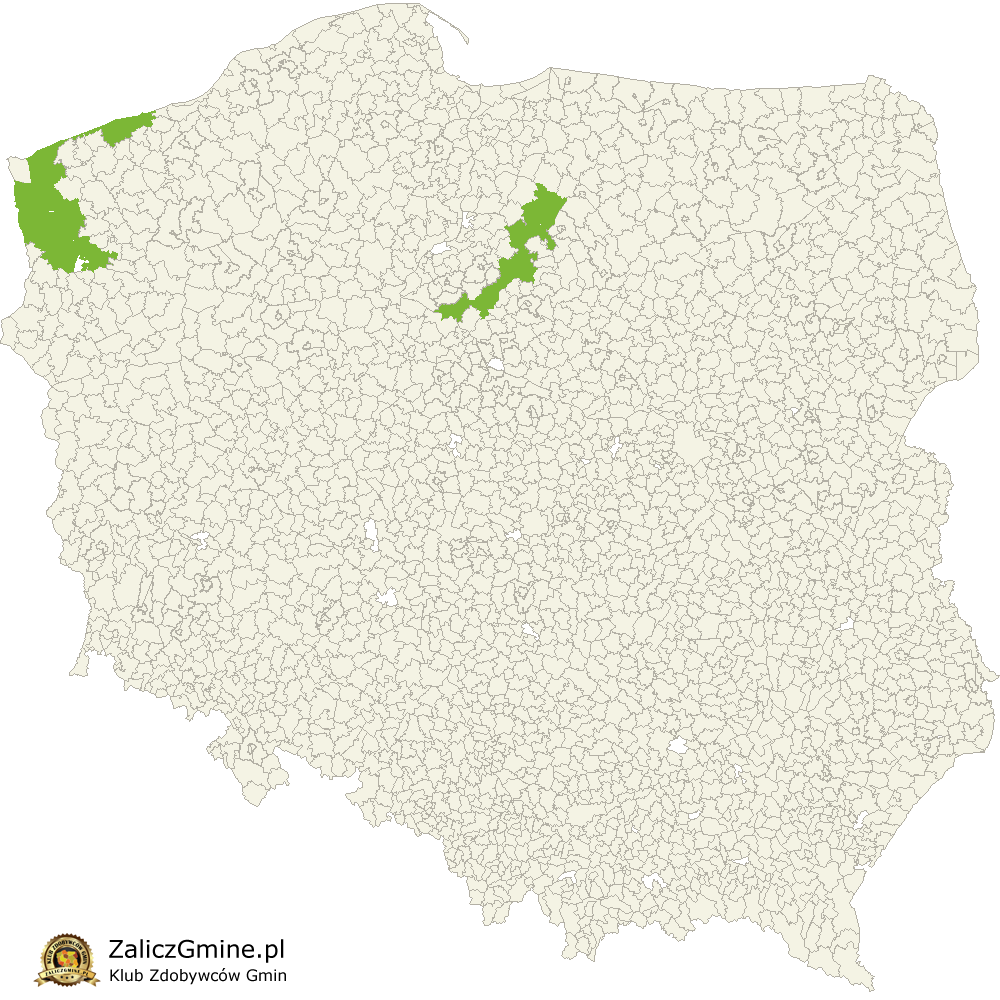Mapa Zdobytych Gmin