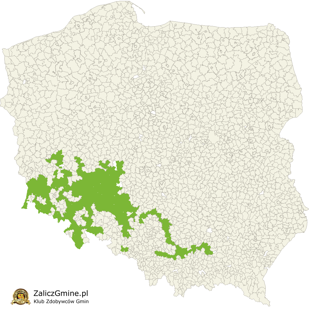 Mapa Zdobytych Gmin