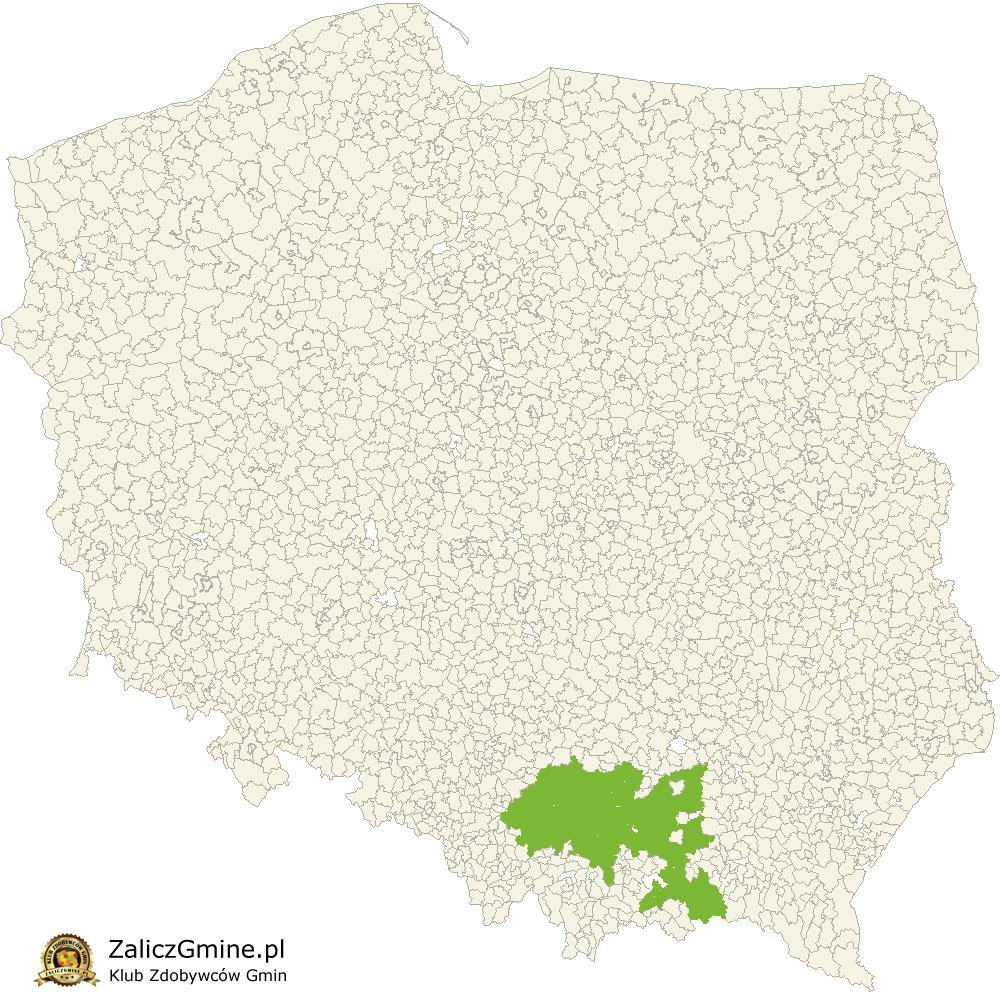 Mapa Zdobytych Gmin