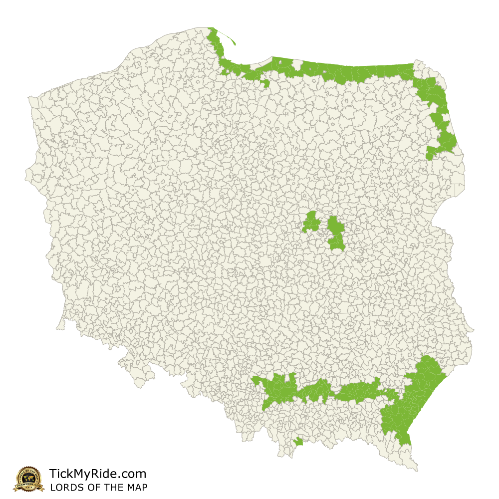 Mapa Zdobytych Gmin