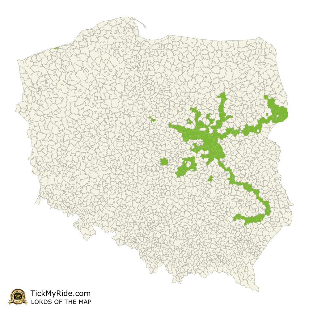 Mapa Zdobytych Gmin