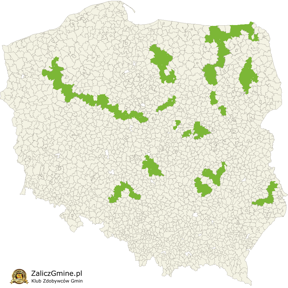Mapa Zdobytych Gmin
