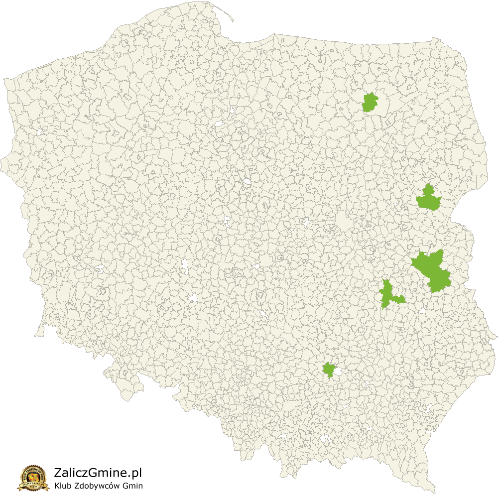 Mapa Zdobytych Gmin