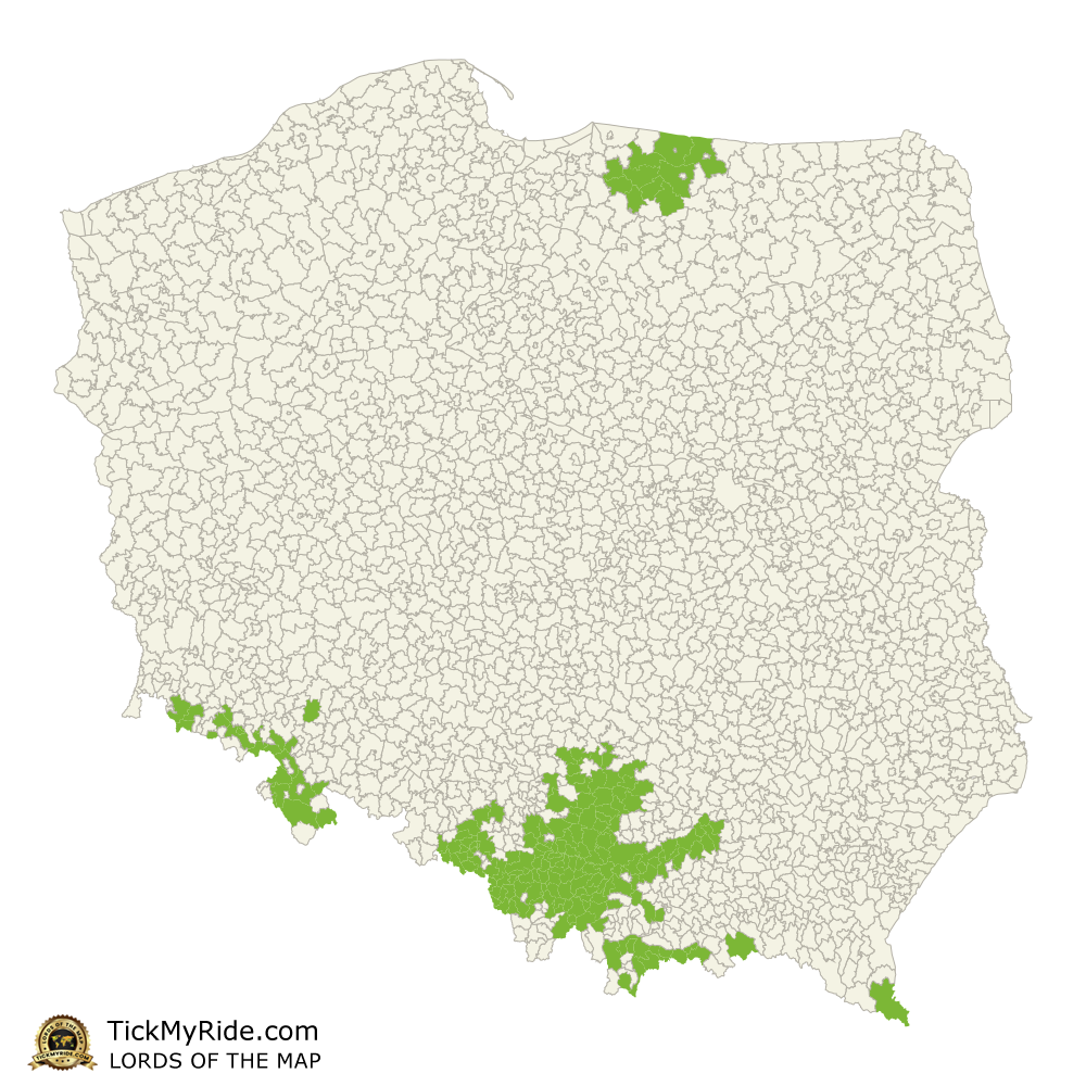Mapa Zdobytych Gmin